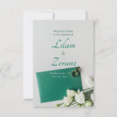 Ultdik papier zilveren trouwuitnodiging kaart (Voorkant)