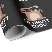 Ulti-mutt Cool Funny Dog Pun Dark BG Cadeaupapier (Rol Hoek)