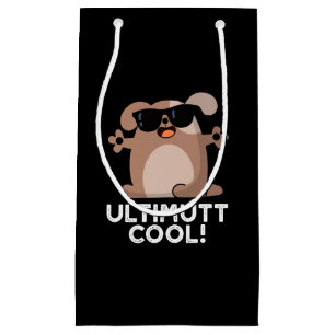 Ulti-mutt Cool Funny Dog Pun Dark BG Klein Cadeauzakje