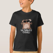 Ulti-mutt Cool Funny Dog Pun Dark BG T-shirt (Voorkant)