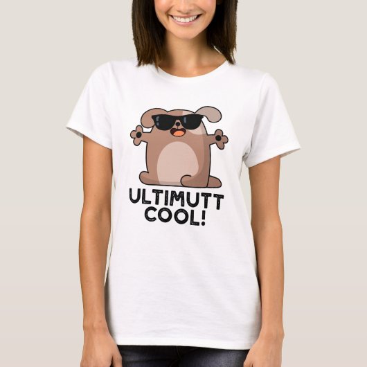 Ulti-mutt Cool Funny Dog Pun T-shirt (Voorkant)