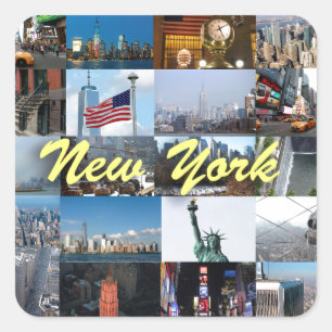 Ultiem! Foto's van New York City Pro Vierkante Sticker