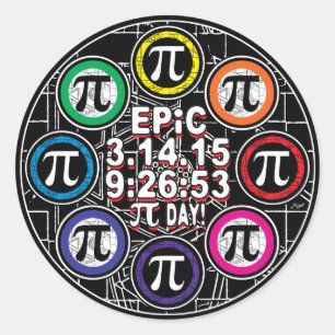 Ultiem Memorial voor het symbool van de epic Pi Da Ronde Sticker