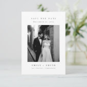 Ultiem Minimaal Huwelijksfotobudget Save The Date (Staand voorkant)