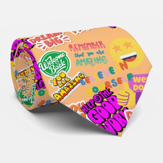 ultieme aanmoedigingscollage stropdas (Opgerold)