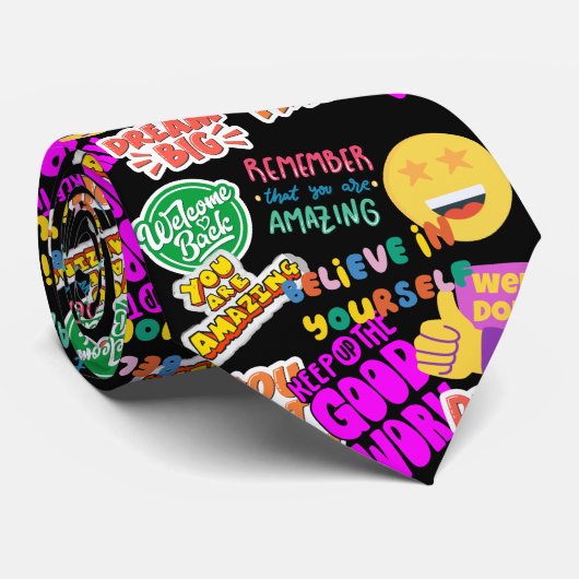 ultieme aanmoedigingscollage stropdas (Opgerold)