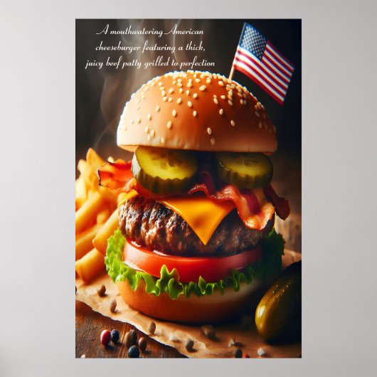 Ultieme Amerikaanse Cheeseburger Experience 24x36 Poster (Voorkant)