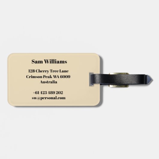 Ultieme Bagagelabel (Achterkant horizontaal)