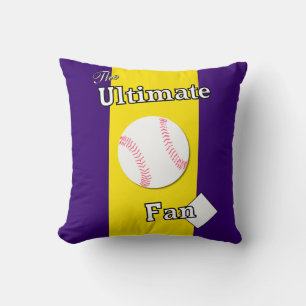 Ultieme Baseball Fan Amethyst Gold Zee dieven Kussen