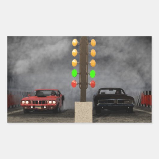 Ultieme bewegingsoptoning rechthoekige sticker (Voorkant)