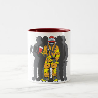 Ultieme brandweerman tweekleurige koffiemok