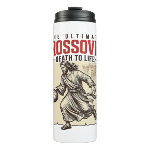 Ultieme Crossover Christelijk Basketbal Vintage Thermosbeker