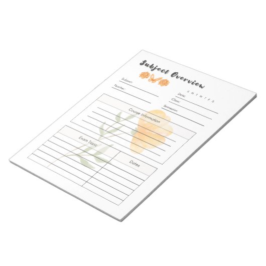 Ultieme dagelijkse studieplanner sjabloon notitieblok (Schuin)