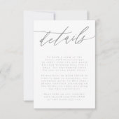 Ultieme eenvoudige lichte grijze, moderne handmati RSVP kaartje (Voorkant)