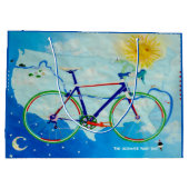 Ultieme fietstocht geschenktas groot cadeauzakje (Achterkant)