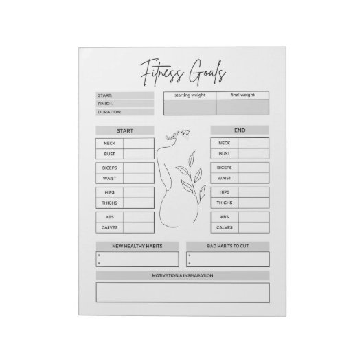 Ultieme Fitness Tracker Sjabloon Notitieblok (Linkerzijde)