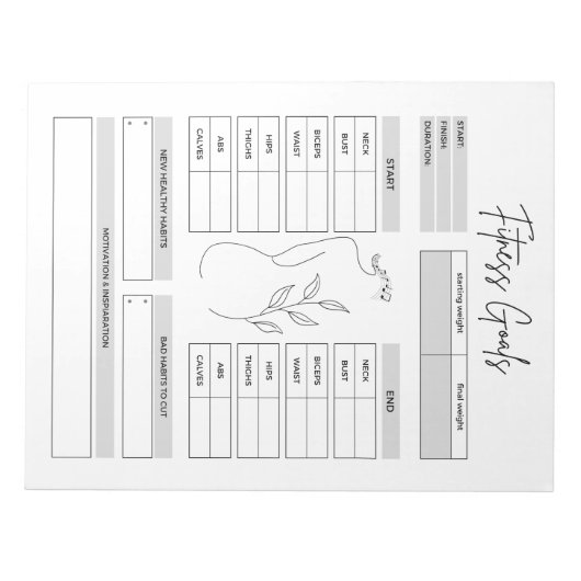 Ultieme Fitness Tracker Sjabloon Notitieblok (Voorkant)