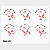 Ultieme frisbee kerst ronde sticker (Vel)