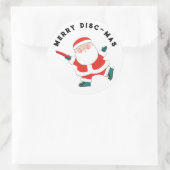 Ultieme frisbee kerst ronde sticker (Tas)