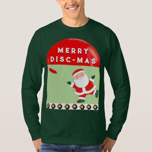 Ultieme frisbee kerst t-shirt (Voorkant)