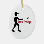 Ultieme Frisbee Love op First Flight Keramisch Ornament (Rechts)