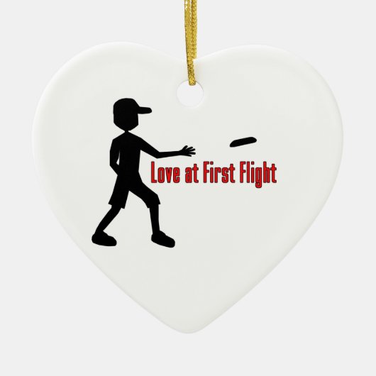 Ultieme Frisbee Love op First Flight Keramisch Ornament (Voorkant)