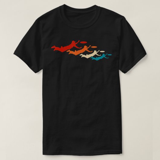 Ultieme Frisbee Player Flying Disk Retro  T-shirt (Design voorkant)