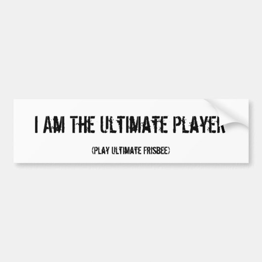 Ultieme Frisbee Ultimate Player Bumpersticker (Voorkant)