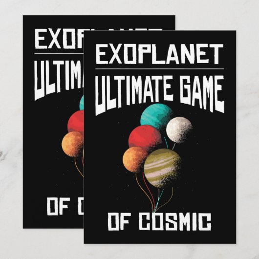 Ultieme game van kosmische exoplanet Planet Astron Kaart (Voorkant / Achterkant)
