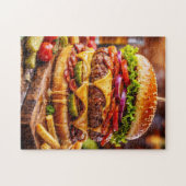 Ultieme Geladen Kaasburger Legpuzzel (Horizontaal)