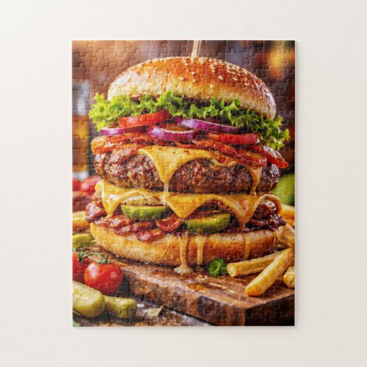 Ultieme Geladen Kaasburger Legpuzzel (Verticaal)