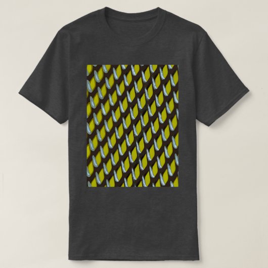 Ultieme grijze Abstract patroon met geel B T-shirt (Design voorkant)
