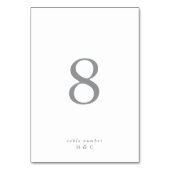 Ultieme grijze eenvoudige platte moderne huwelijks kaart (Achterkant)