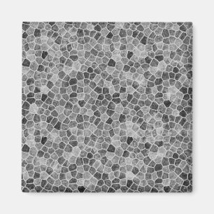 Ultieme grijze kasseien patchwork terrazzo patroon magneet