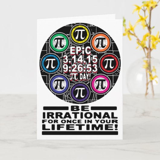 Ultieme herinnering voor epic Pi Day Symbols Kaart (Gele Bloem)