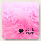 Ultieme hot-roze Fuzzy Faux Fur Bier Onderzetter (Voorkant)