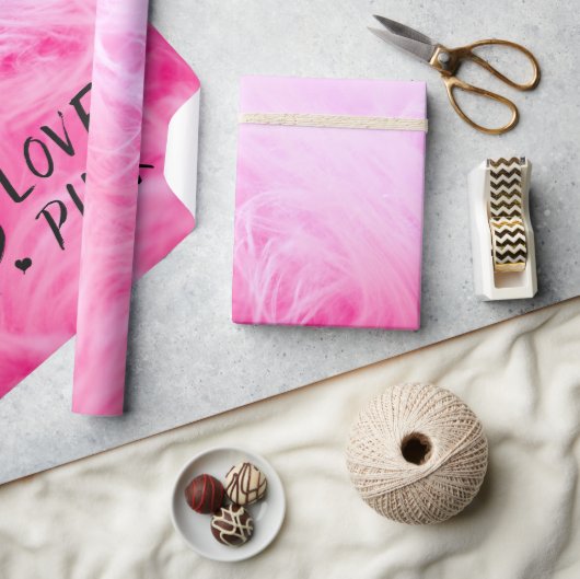 Ultieme hot-roze Fuzzy Faux Fur Cadeaupapier (Crafts)