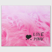 Ultieme hot-roze Fuzzy Faux Fur Cadeaupapier (Vlak)