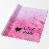 Ultieme hot-roze Fuzzy Faux Fur Cadeaupapier (Uitgerold)