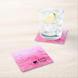 Ultieme hot-roze Fuzzy Faux Fur Kartonnen Onderzetters