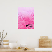 Ultieme hot-roze Fuzzy Faux Fur Poster (Keuken)