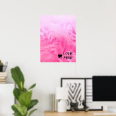 Ultieme hot-roze Fuzzy Faux Fur Poster (Thuiskantoor)