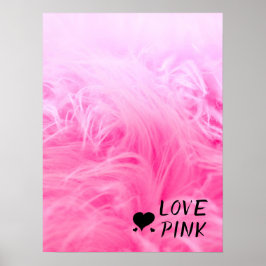 Ultieme hot-roze Fuzzy Faux Fur Poster
