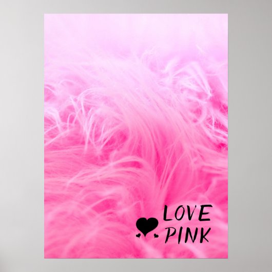Ultieme hot-roze Fuzzy Faux Fur Poster (Voorkant)
