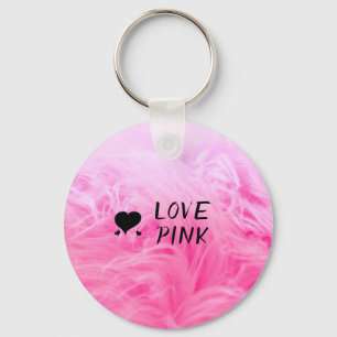 Ultieme hot-roze Fuzzy Faux Fur Sleutelhanger