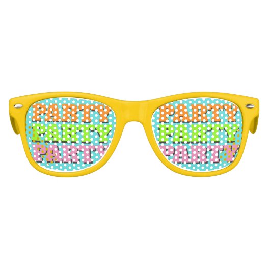 Ultieme jaren tachtig "PARTY" zonnebril (Voorkant)