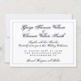 Ultieme kalligrafie elegantie QR-code bruiloft Kaart