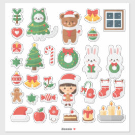 Ultieme Kawaii Kerstpret! Mega Sticker