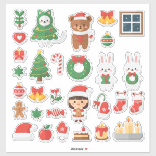 Ultieme Kawaii Kerstpret! Mega Sticker