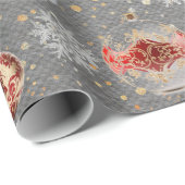 Ultieme kerstboom bollen staal grijs cadeaupapier (Rol Hoek)